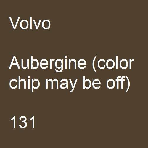 Volvo, Aubergine (color chip may be off), 131.